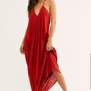 Free People Positano Maxi Dress Red, NWT